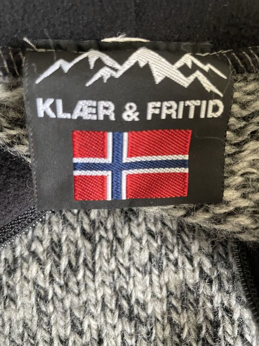 Norweski zimowy sweter męski wełniany, 100% wełna, Klaer&Fritid