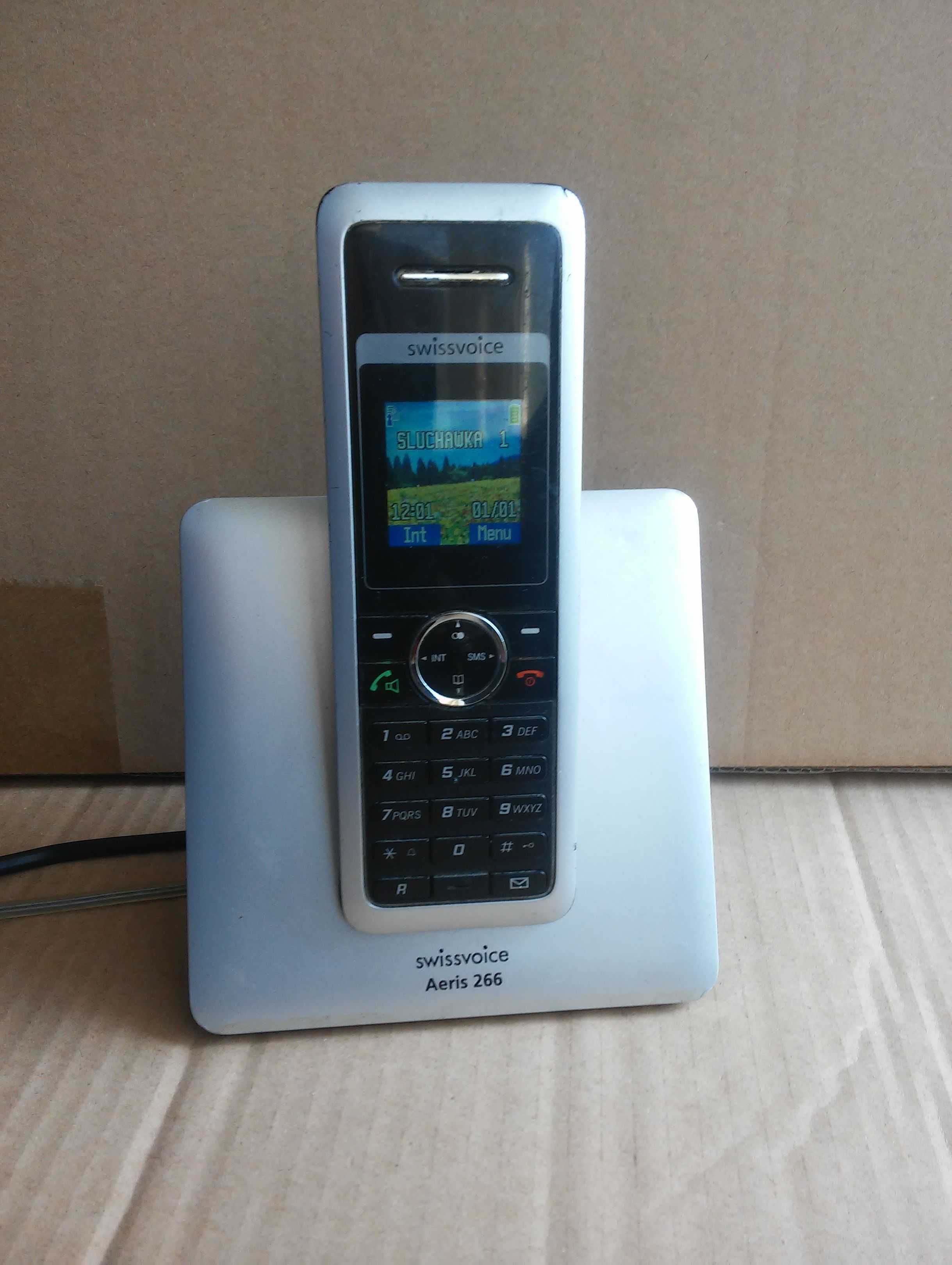 Telefon bezprzewodowy stacjonarny Swissvoice Aeris 266 kolor wyświetla