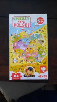 Puzzlemapa Polski 84 elementy