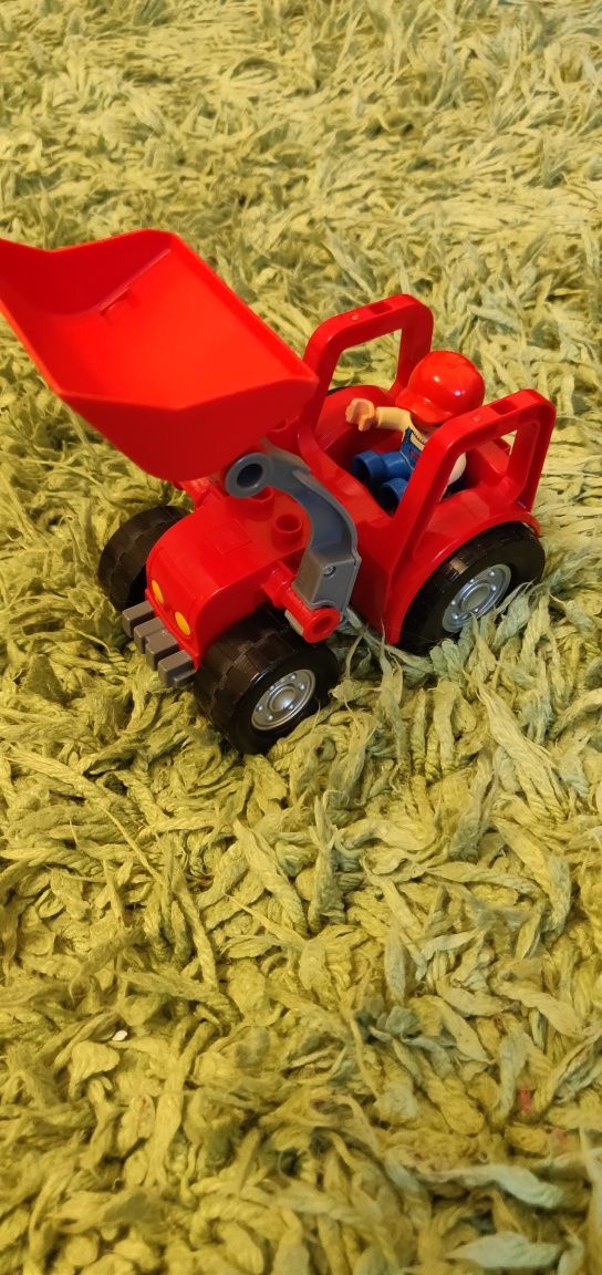 Lego Duplo spychacz koparka czerwony
