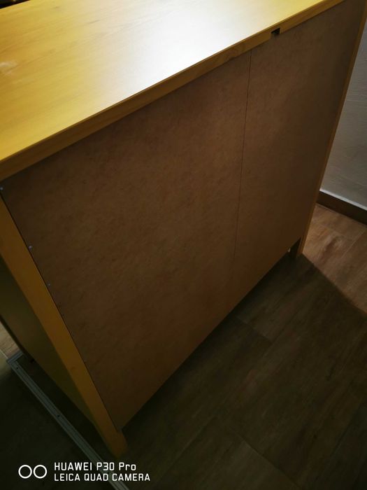 IKEA HEMNES Komoda, 3 szuflady, bejca żółta, 108x96 cm