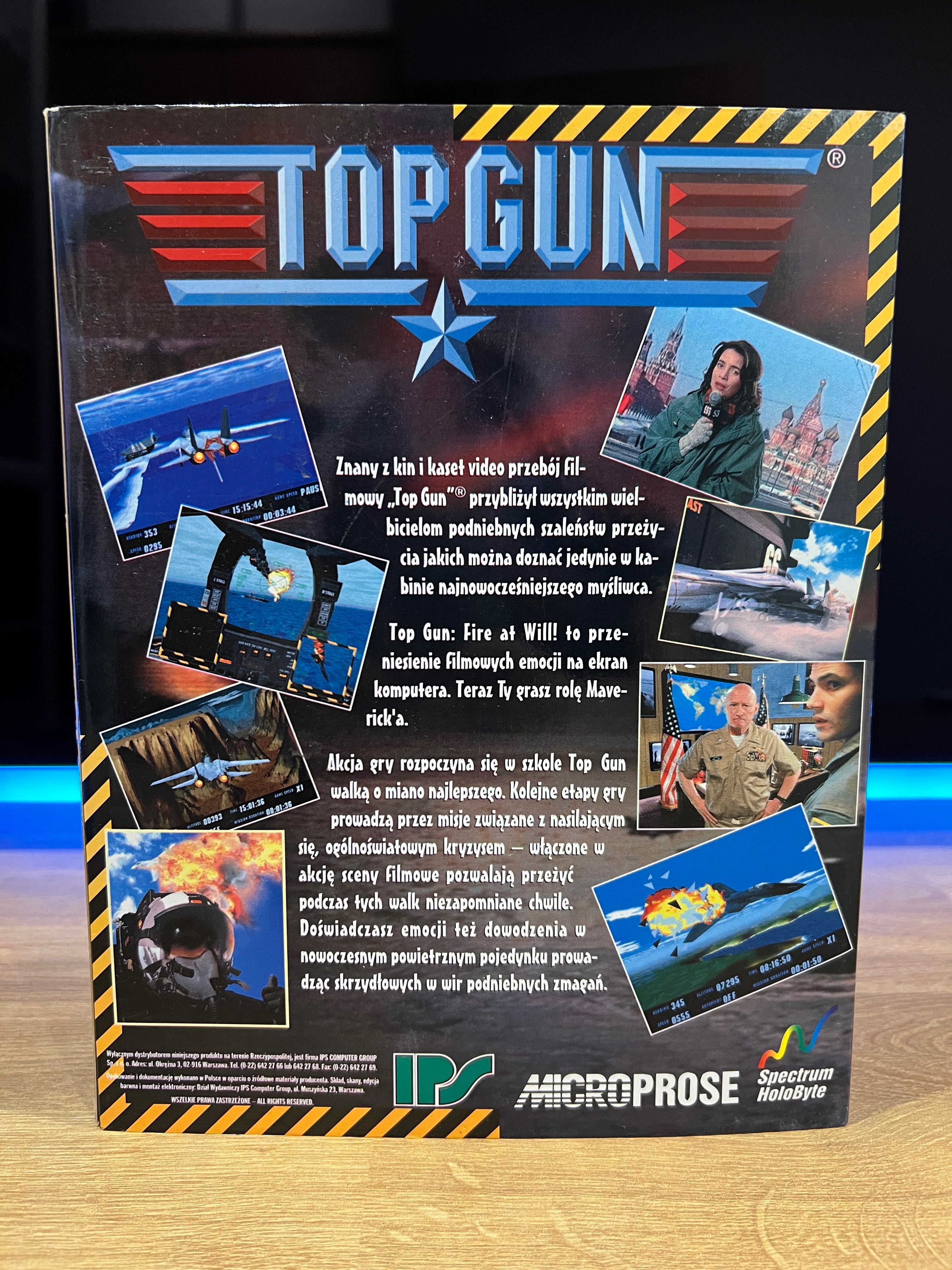 Top Gun JAK NOWY UNIKAT (PC PL 1996) BIG BOX kompl premierowe wydanie