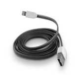 Kabel Forever do iPhone 8-PIN silikonowy płaski czarny, Forever