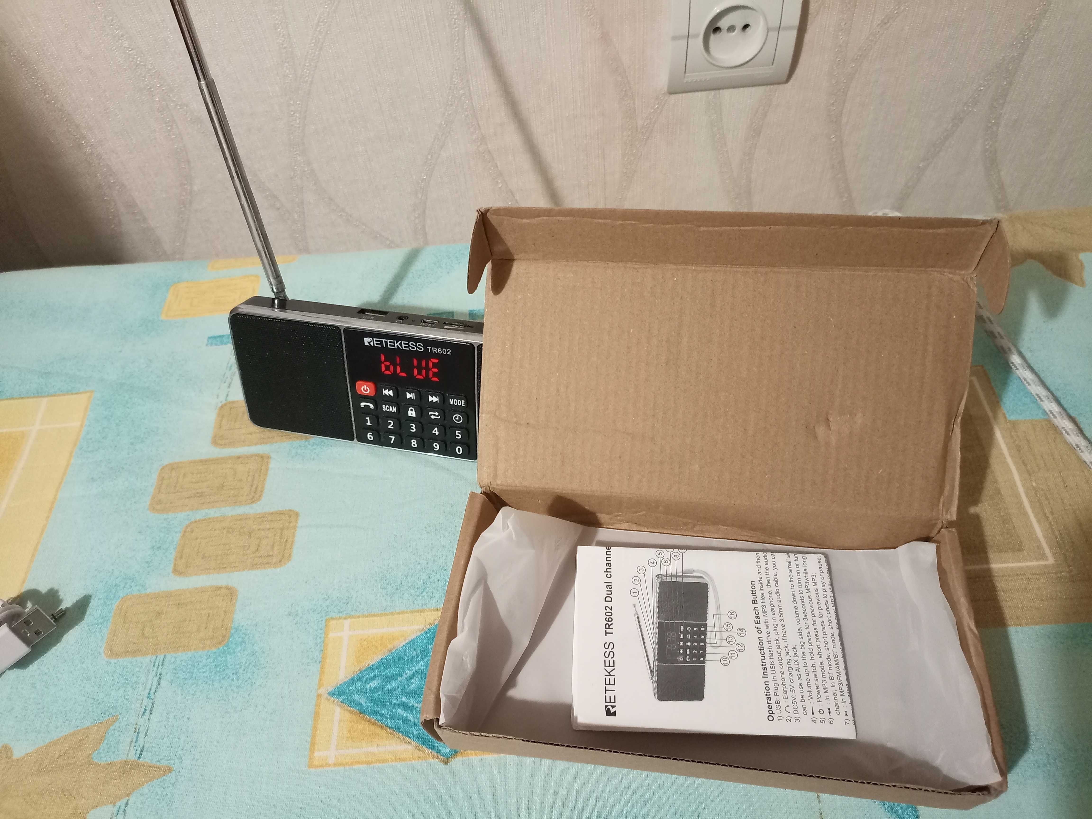 Радио RETEKESS TR602 с Bluetooth, с AM FM, звуковая колонка, микрофон