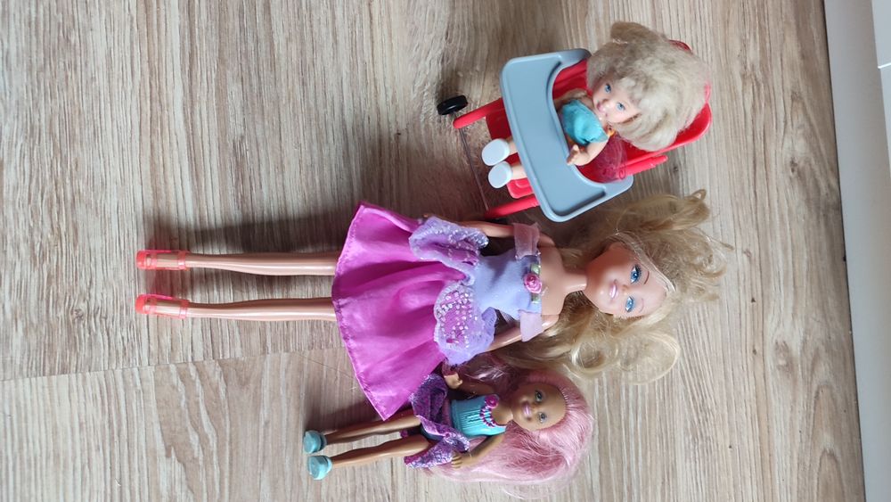 Lalki, wózek zestaw