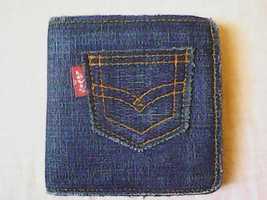 nowy jeansowy portfel levi's z kieszonka na monety tania wysylka