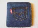 nowy jeansowy portfel levi's z kieszonka na monety tania wysylka