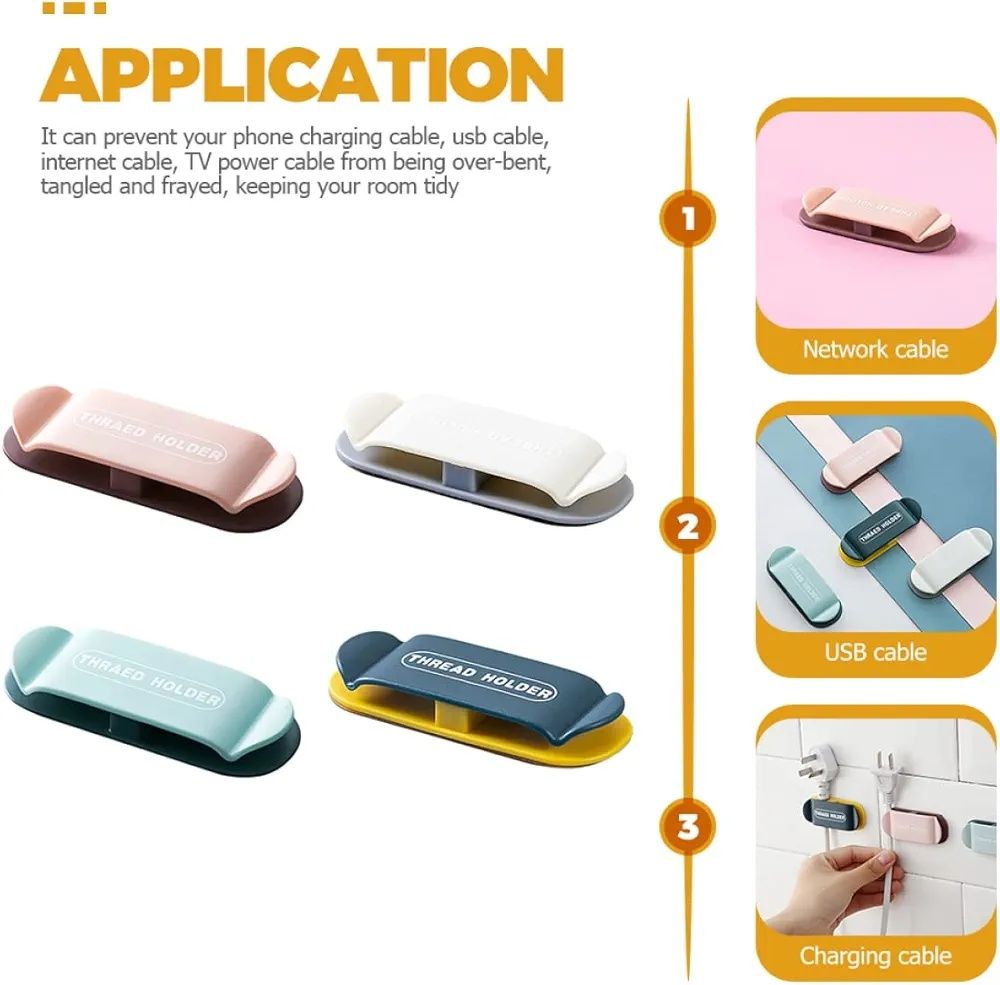 Klips haczyk organizer do kabli 12 szt N251