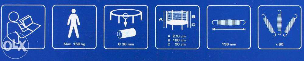 Trampolina BestSporting NIEMIECKA składana siatka