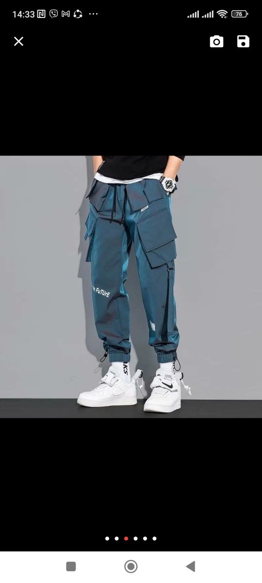 Стильные спортивные брюки - карго, модель 2023 года