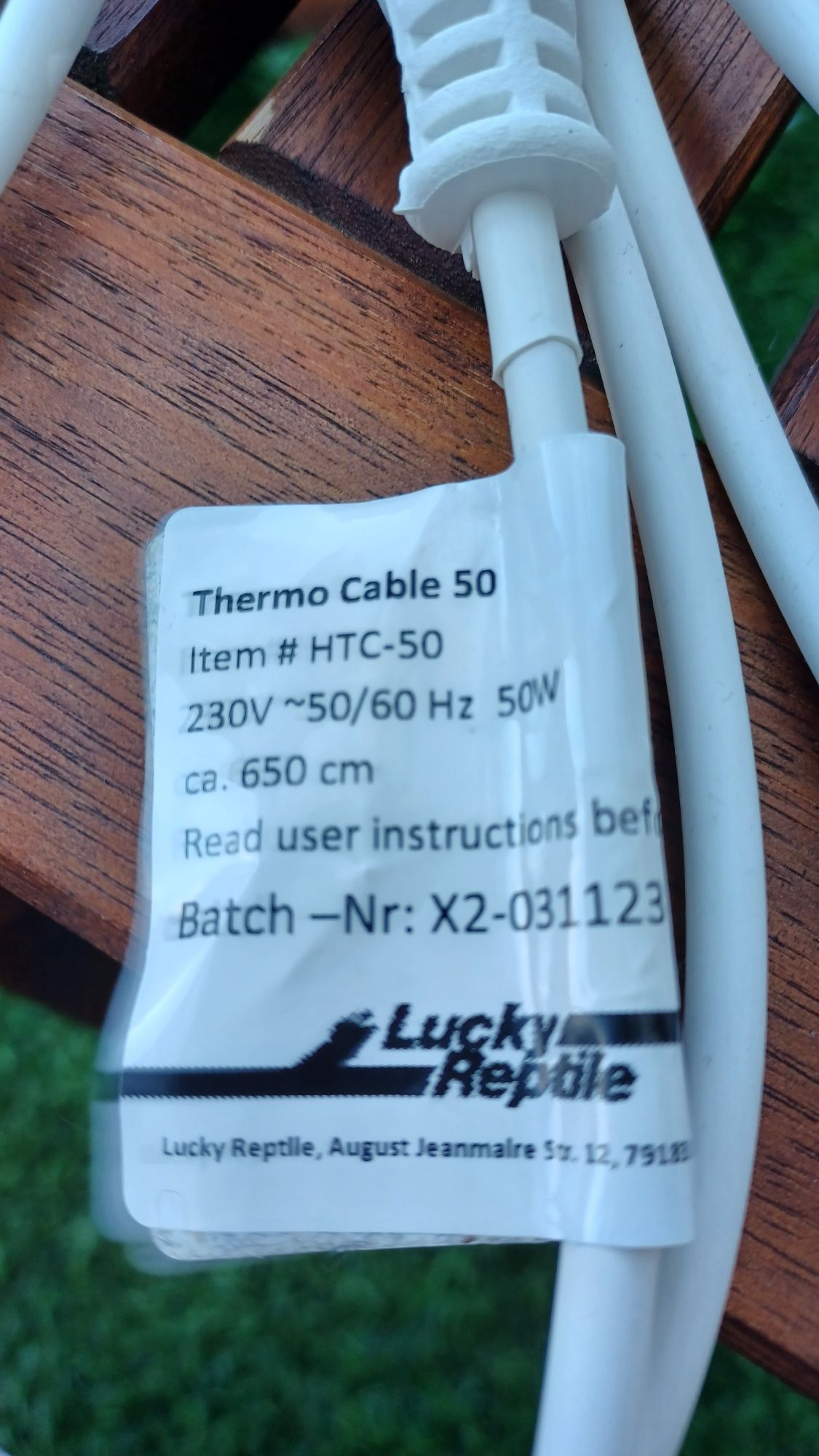 Lucky Reptile Thermo Cable - Kabel grzewczy do terrariów 50 W - 6,5 m