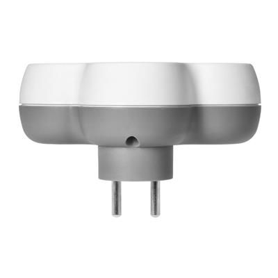 Rozgałęźnik sieciowy 3 gniazda 16A biało szary