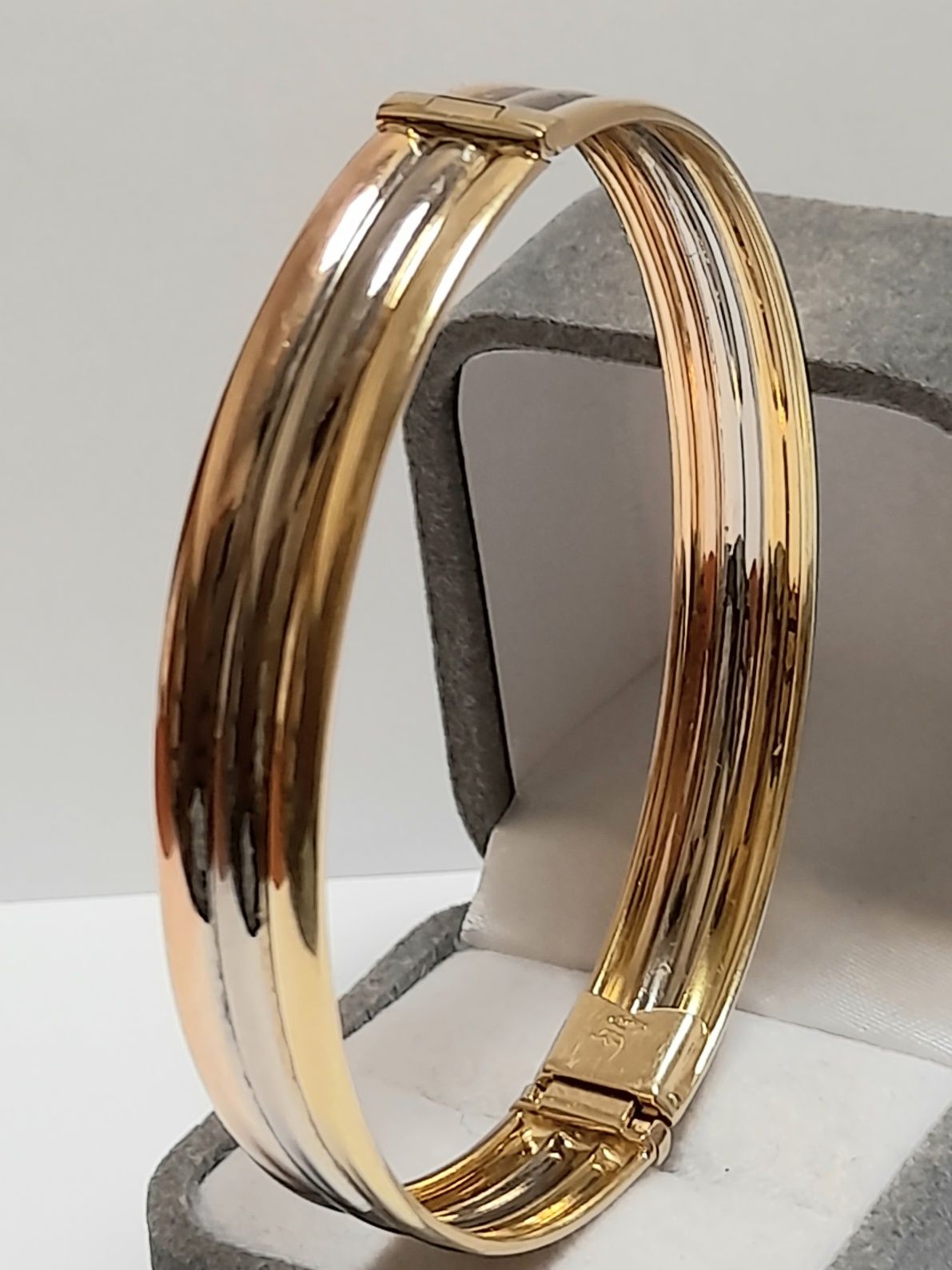 Bransoleta Złota Bangle Kolorowa Jedyna zloto 14k