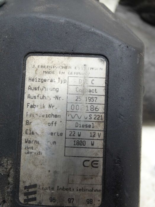 Б/у Автономка суха догрівач вебастра Еберспехер 1.8 кв 12в дизель