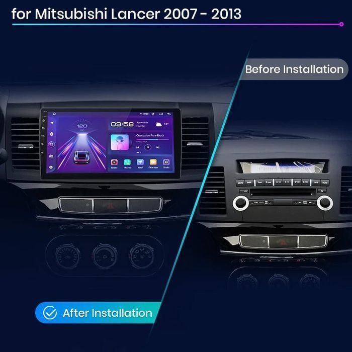Radio Android Mitsubishi Lancer 2007 - 2013 z CarPlay 1GB-32GB