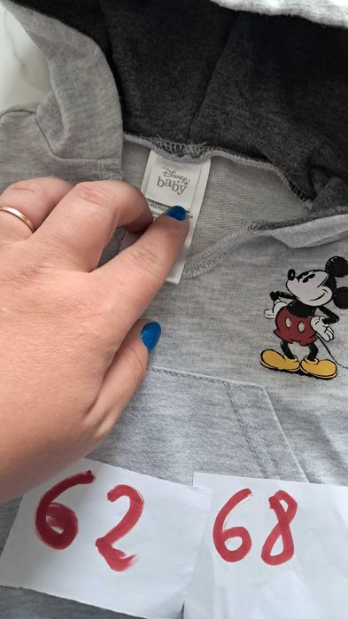 Bluza z kapturem niemowlęca myszka Miki Mickey Mouse Disney