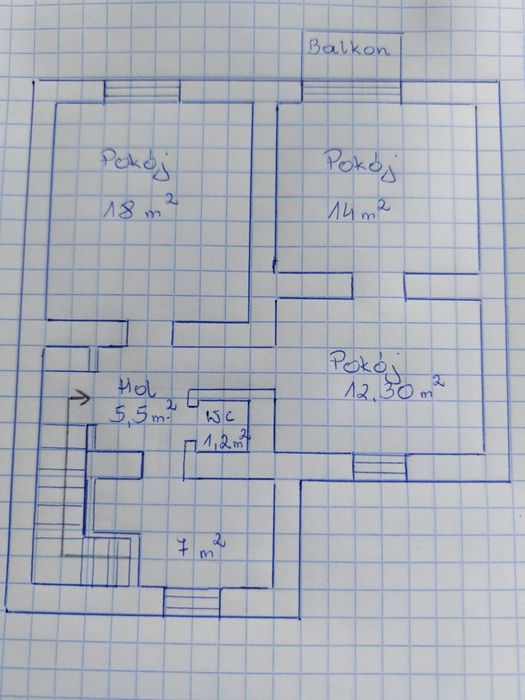 Dom o powierzchni 120m2.