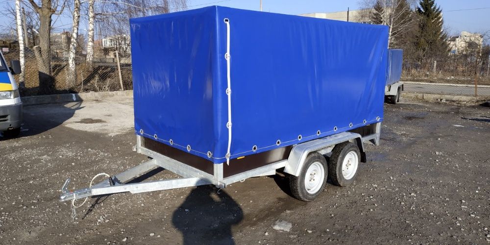 ПРОДАЖ Оцинкований двухвісний причіп німецькі комплектуючі!