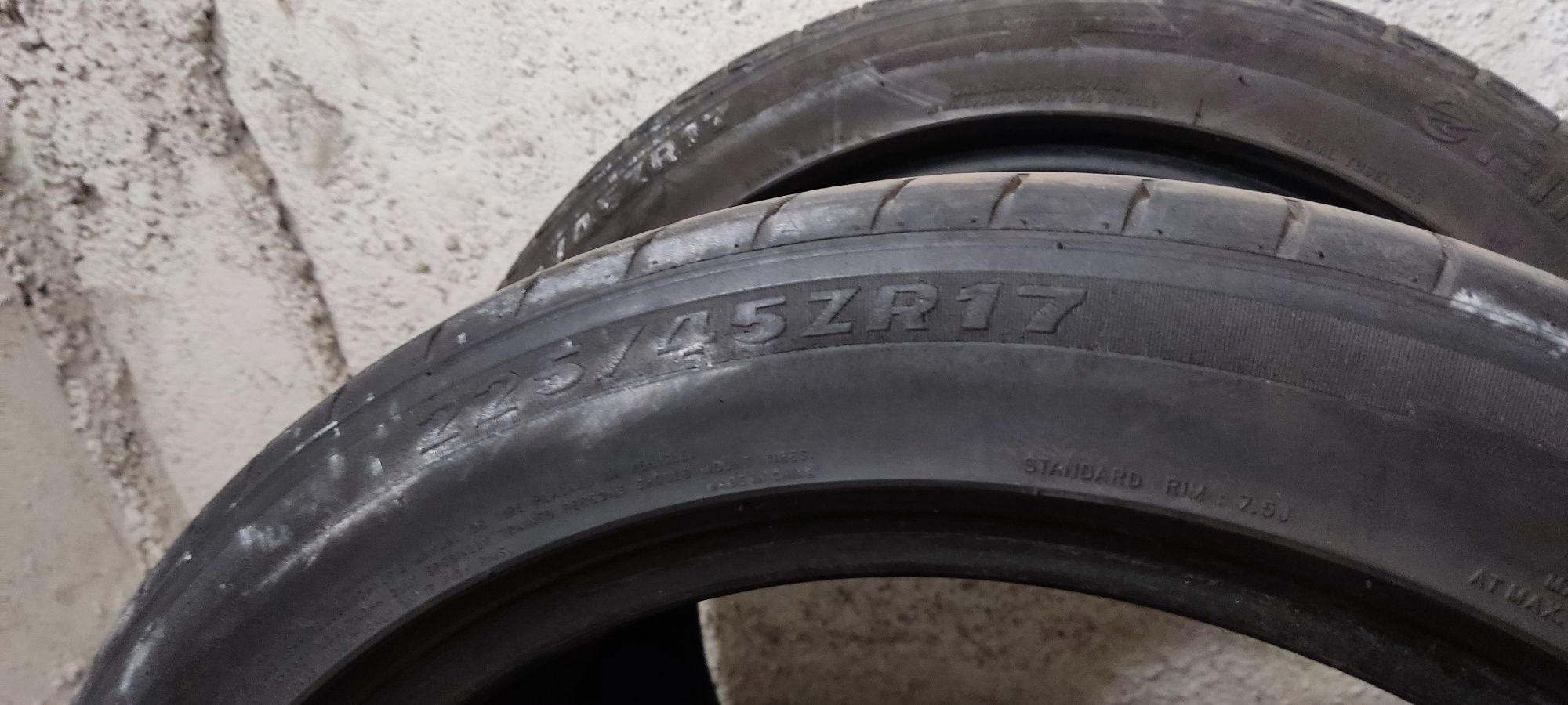 2 opony letnie 225/45R17 używane