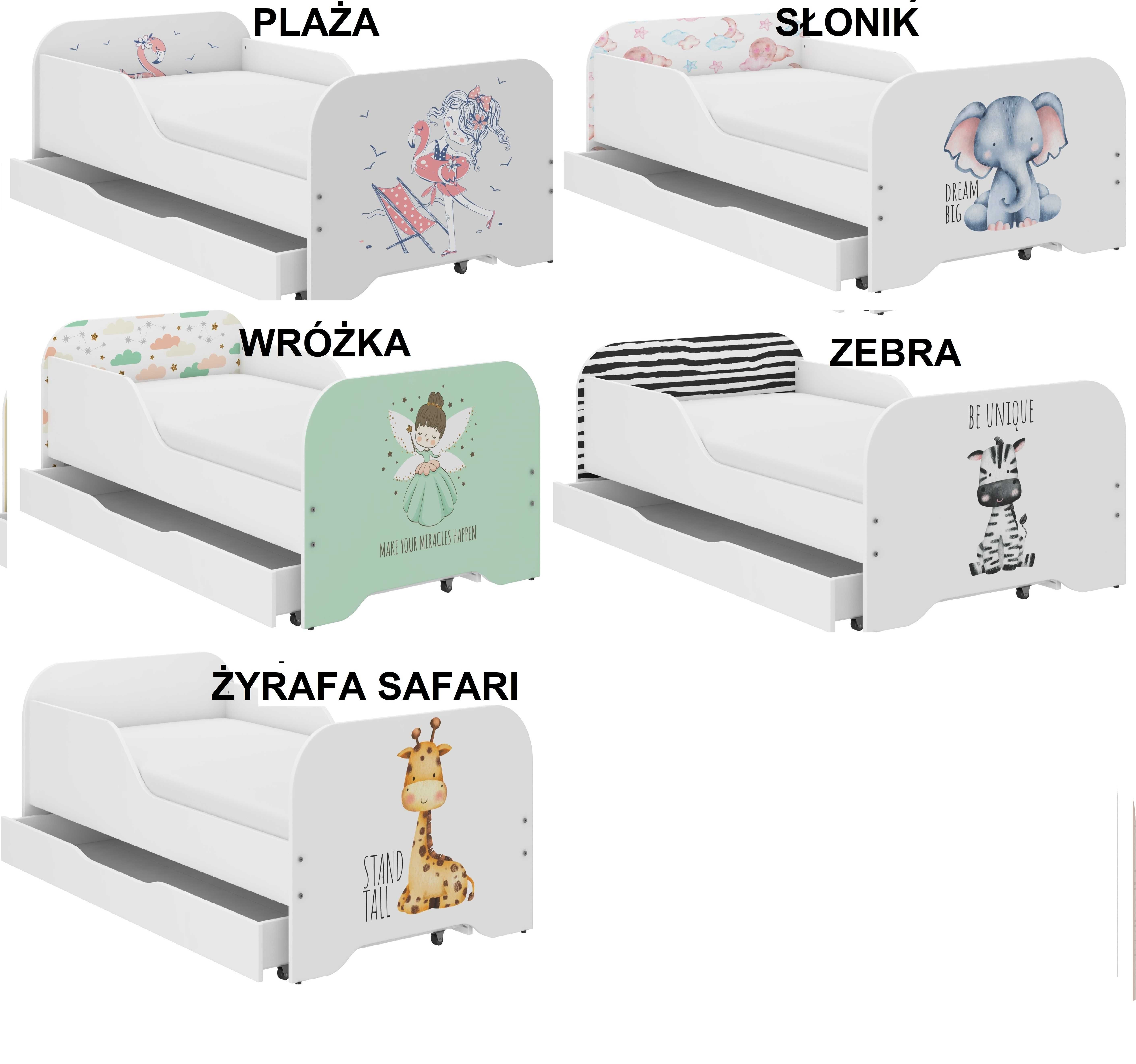 Łóżko MIKI dziecięce 160x80 + materac + szuflada ! dużo wzorów