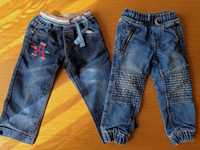 Paka r.92 spodnie jeansowe 2 pary dżins C&A jak Nowe!