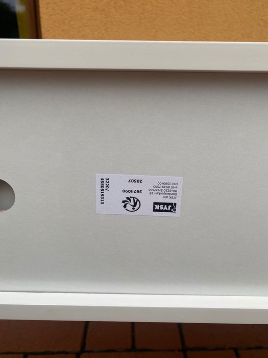 Stoliki nocne BROBY 1 szuflada kolor bambusu/biały