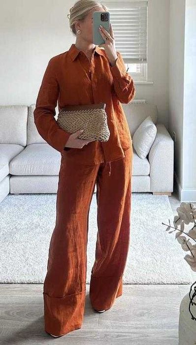 Костюм лен Zara dutti cucinelli