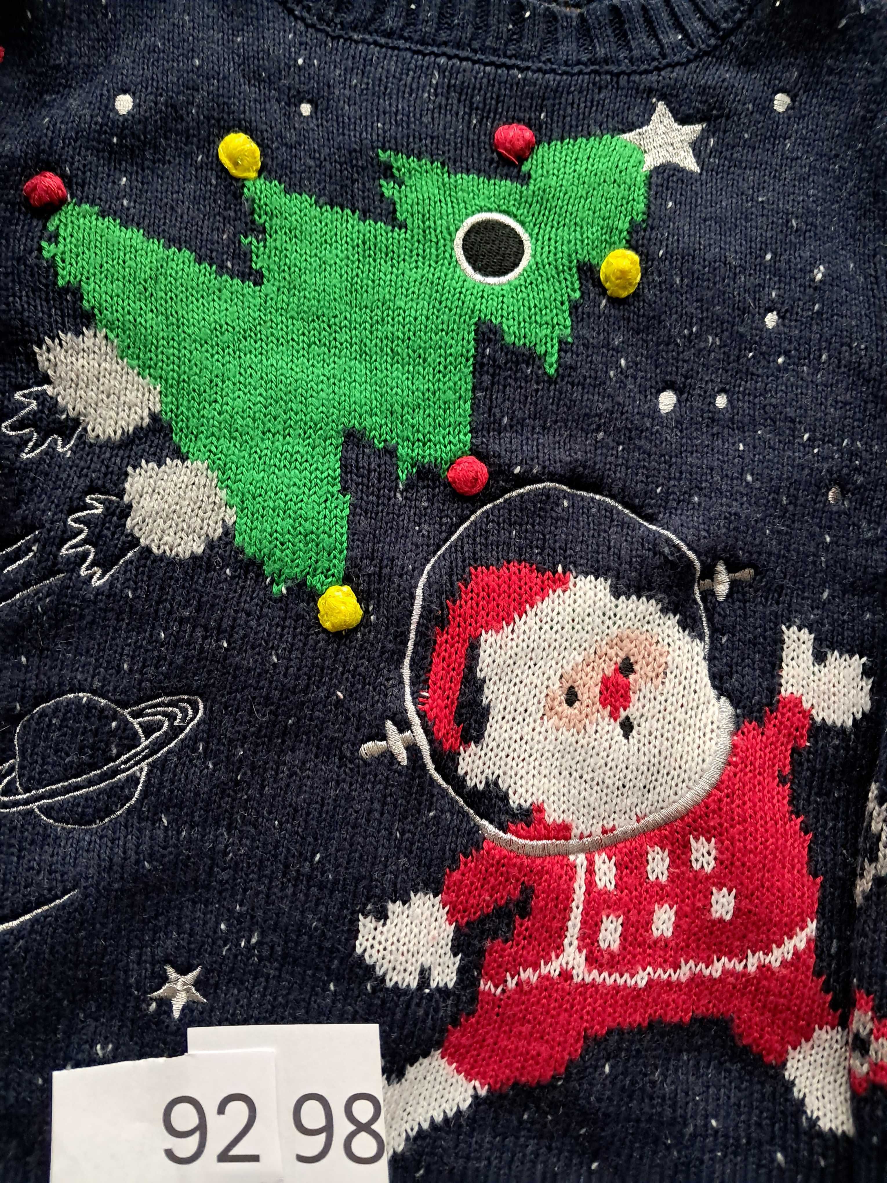 Sweter dziecięcy świąteczny Boże Narodzenie długi rękaw George