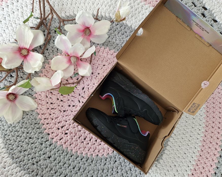 Buty Dziewczęce Sneakersy Skechers 33 Czarne Na Rzepy