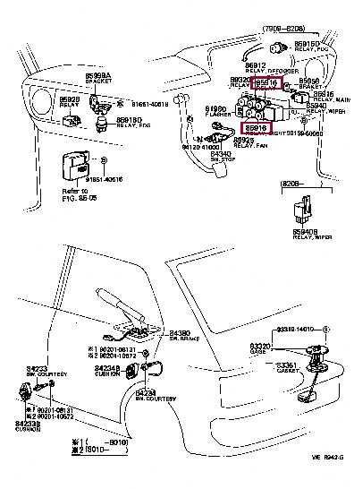 Реле електричне на авто Toyota 9098701003 (Japan)