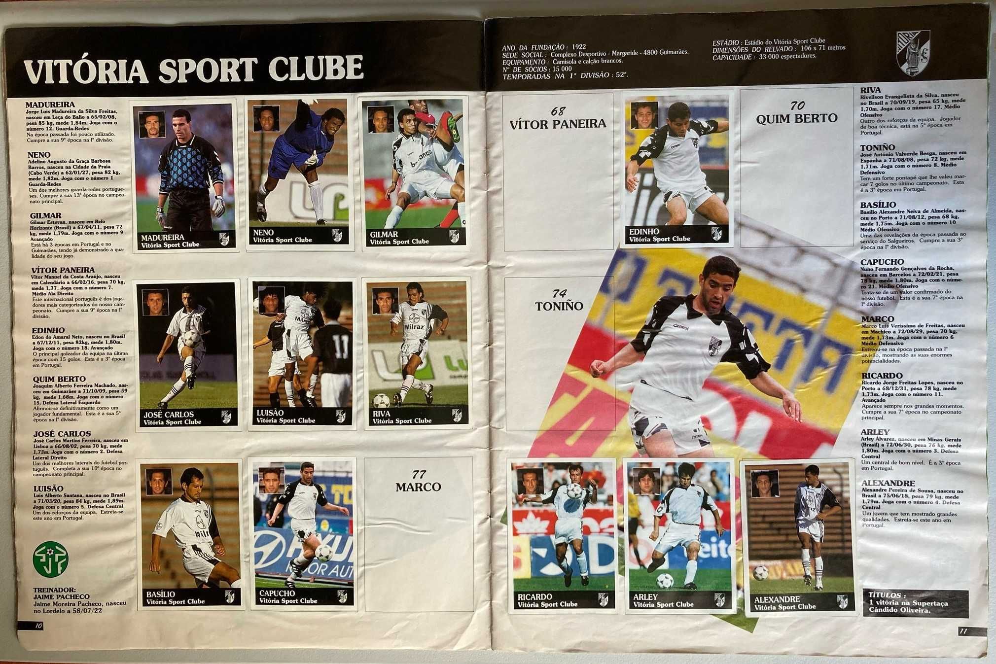 Caderneta de Cromos Futebol 96/97