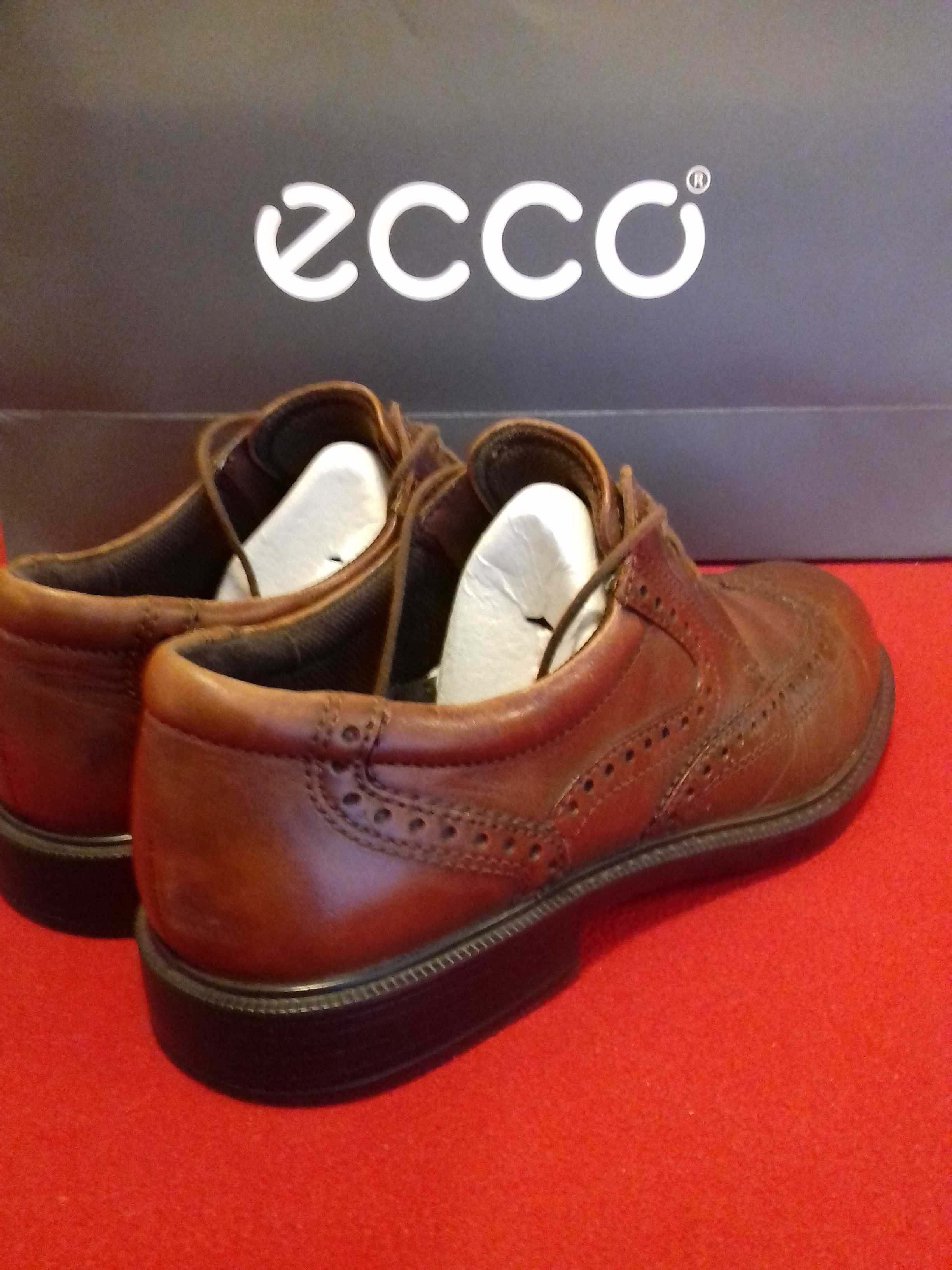 Brogues Ecco skórzane luksusowe vipowskie