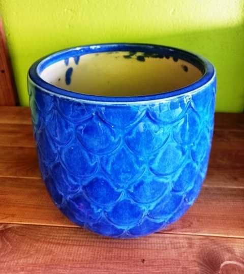 duży wazon ceramiczny - ciężki  - donica, doniczka, osłonka