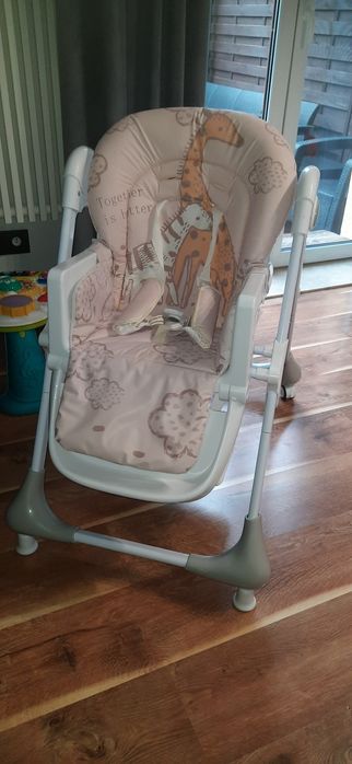 Krzesełko do karmienia dziecka SMIKI, żyrafka beżowe