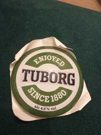 Naklejka wypukła  Tuborg Piwa Duńskiego .