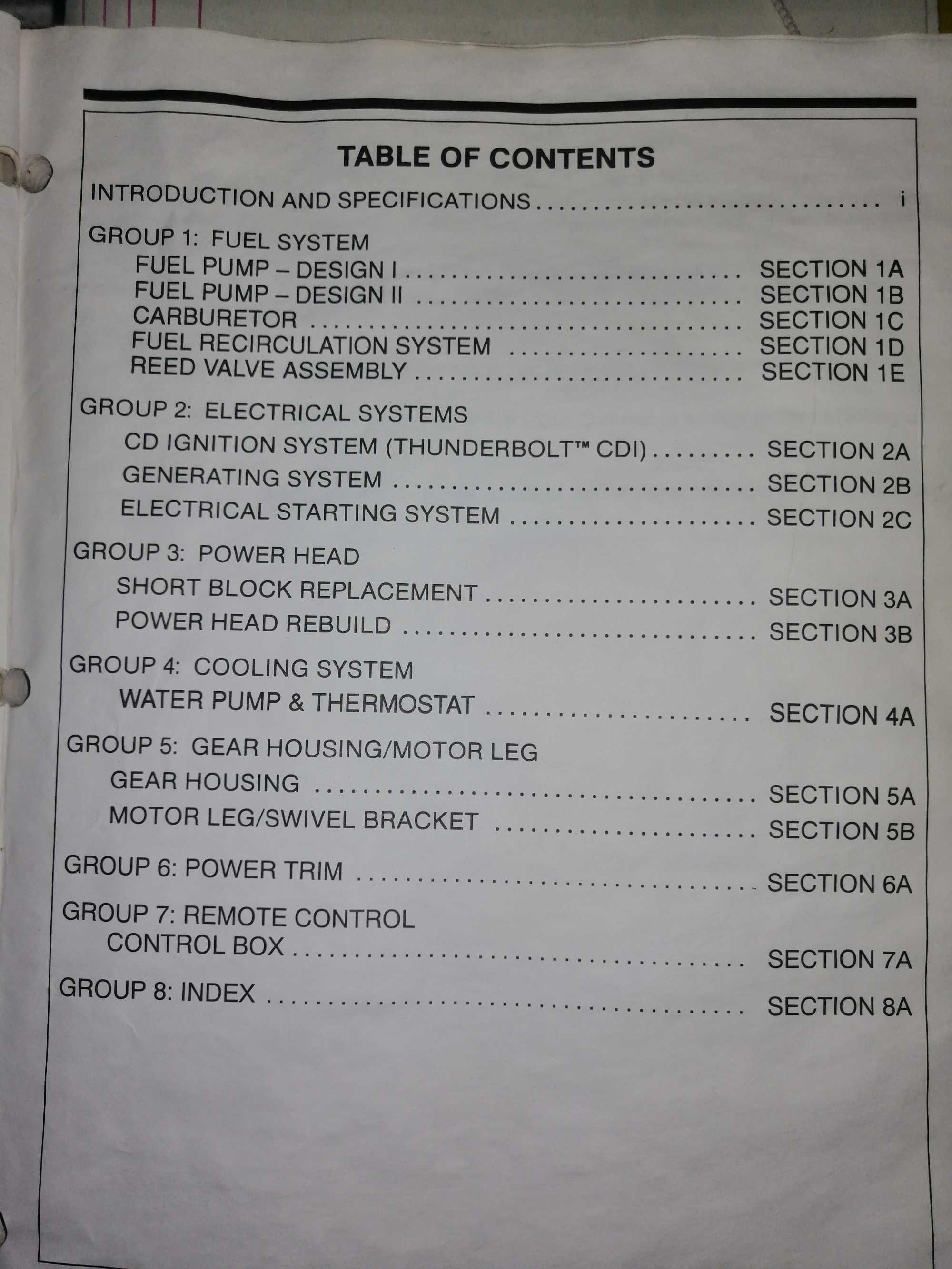 Książka serwisowa Service Manual Force 70KM 1991 -1995 Naprawy Mercury