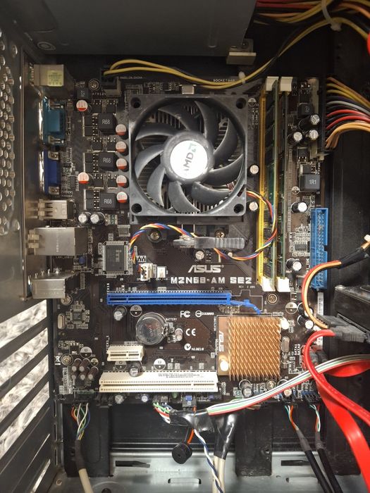 Материнська плата + процесор  asus m2 68 am se 2