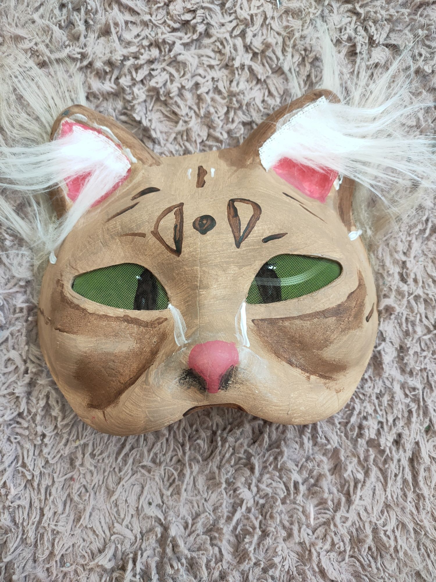 Maska therian- maska kota z futerkiem