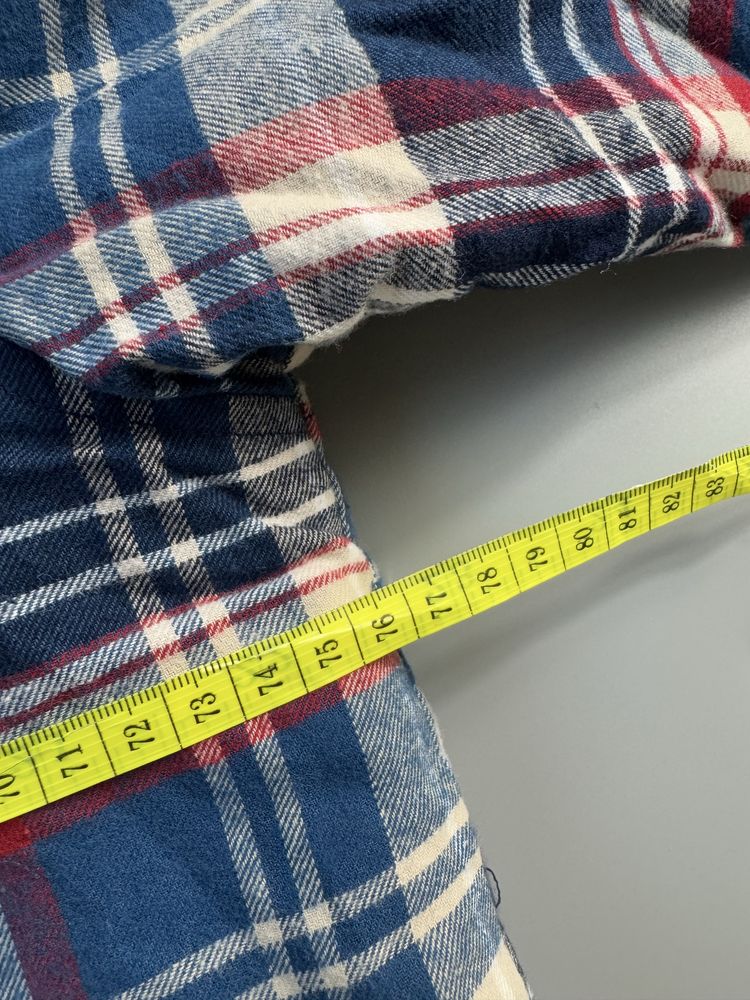 Nowa meska koszula ocieplana w kratke XXXL 3XL kurtka koszulowa