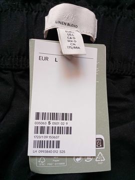 Женские новые льняные шорты H&M L