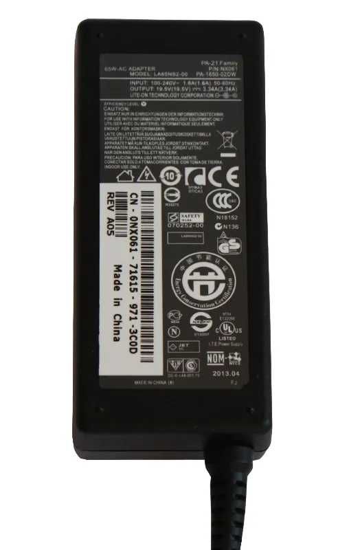 Dell zasilacz Ładowarka DC 19.5V 3.34A 65W ośmiokątny wtyk ośmiokąt