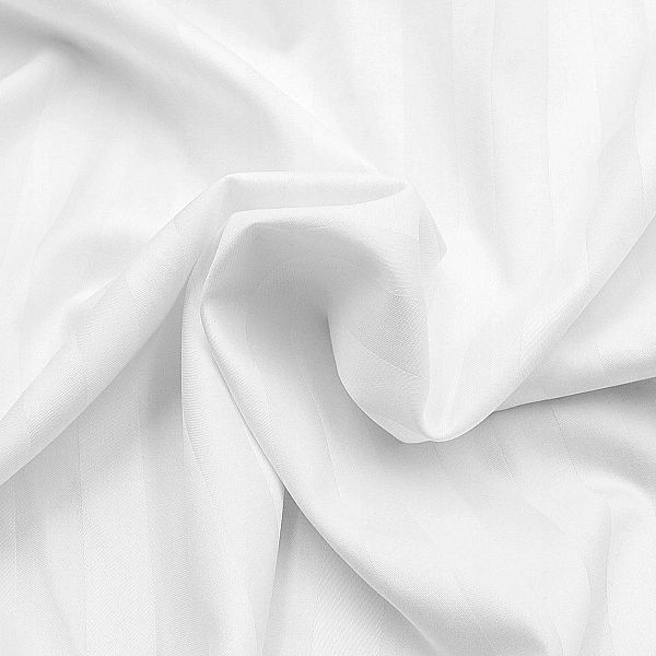 Pościel 220x200/7 części Satyna Bawełniana Bambus STRIPE WHITE