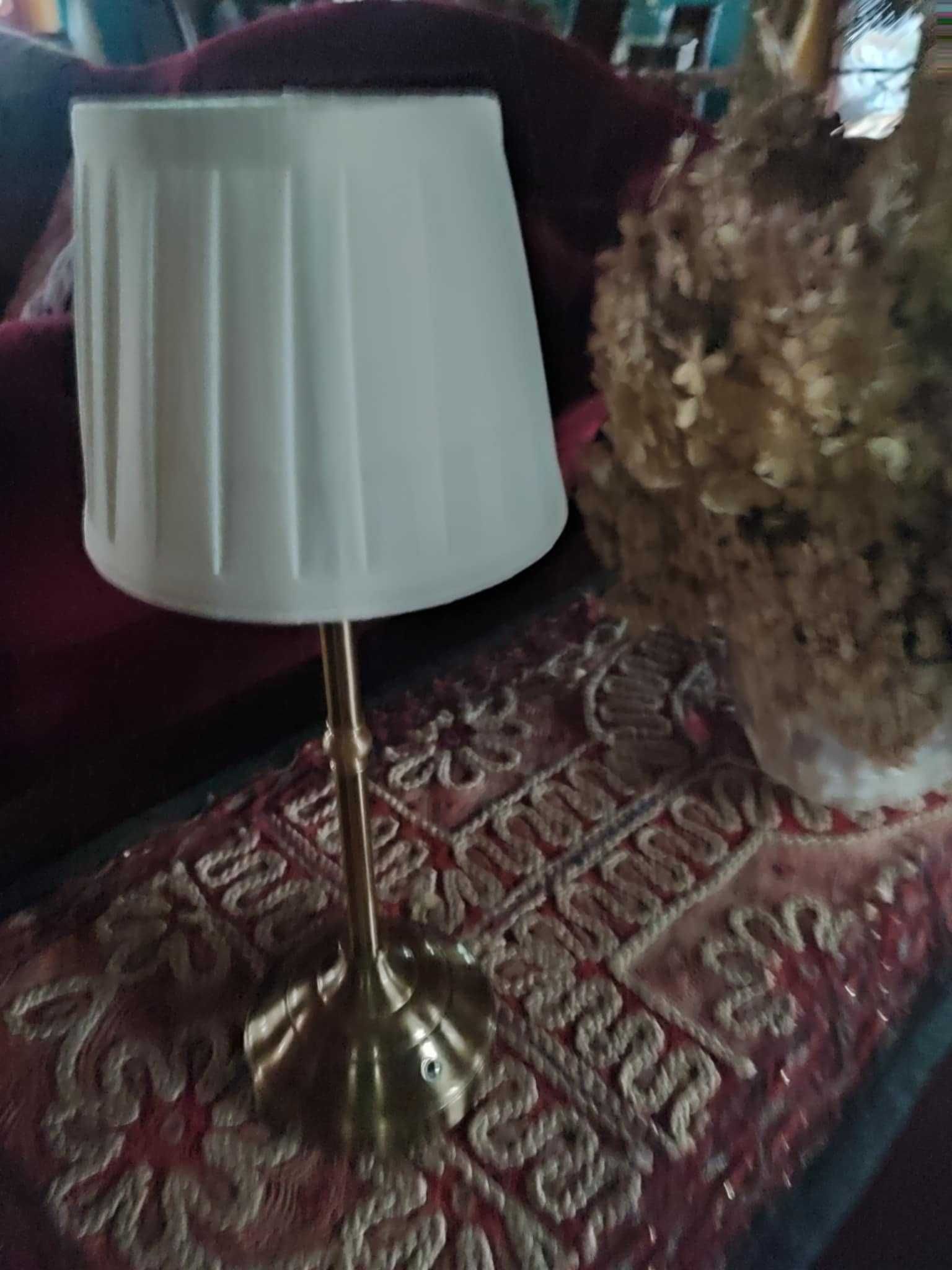 Lampa bez kabla, ładowana przez USB, abażur, styl vintage, wys. 40 cm