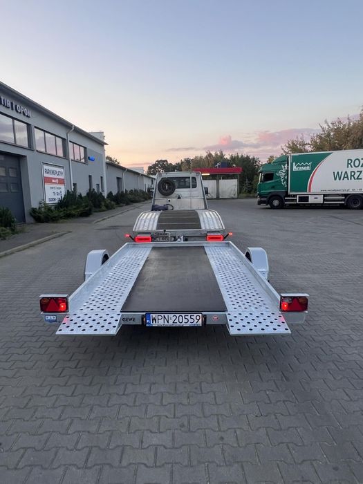 Przyczepa Laweta jednoosiowa wynajem 1350dmc | kat b | 1.95 x 3.5m