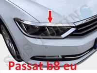 Накладка ресничка хром никель фар Passat B8 б8 пассат пассад пасад