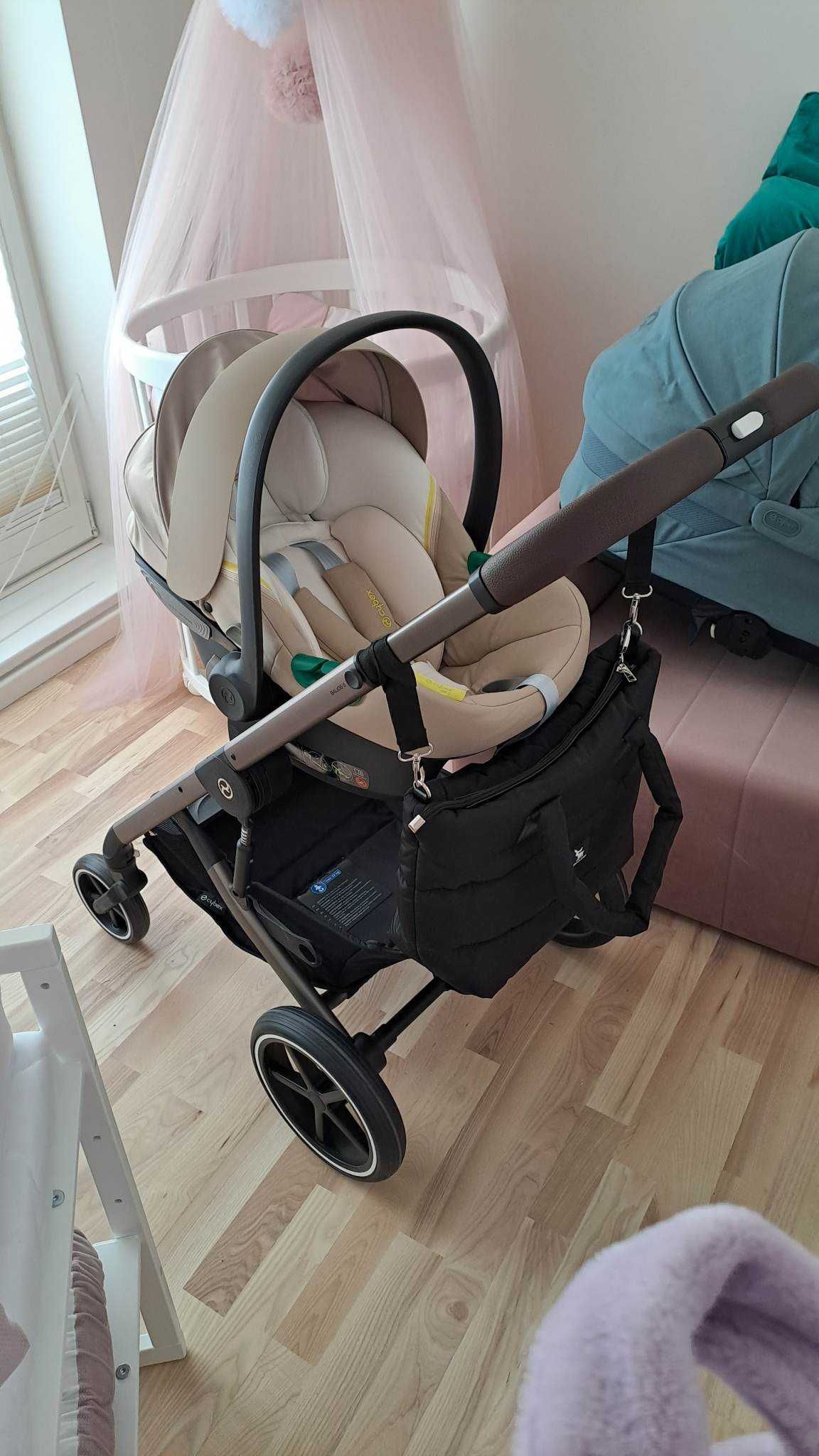 Komplet wózek Cybex Belios S Lux Sky Blue oraz fotelik z bazą isofix