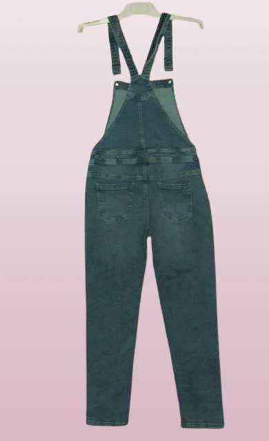 Ogrodniczki jeansowe spodnie bawełna + elastan zwężane S/M / 327O