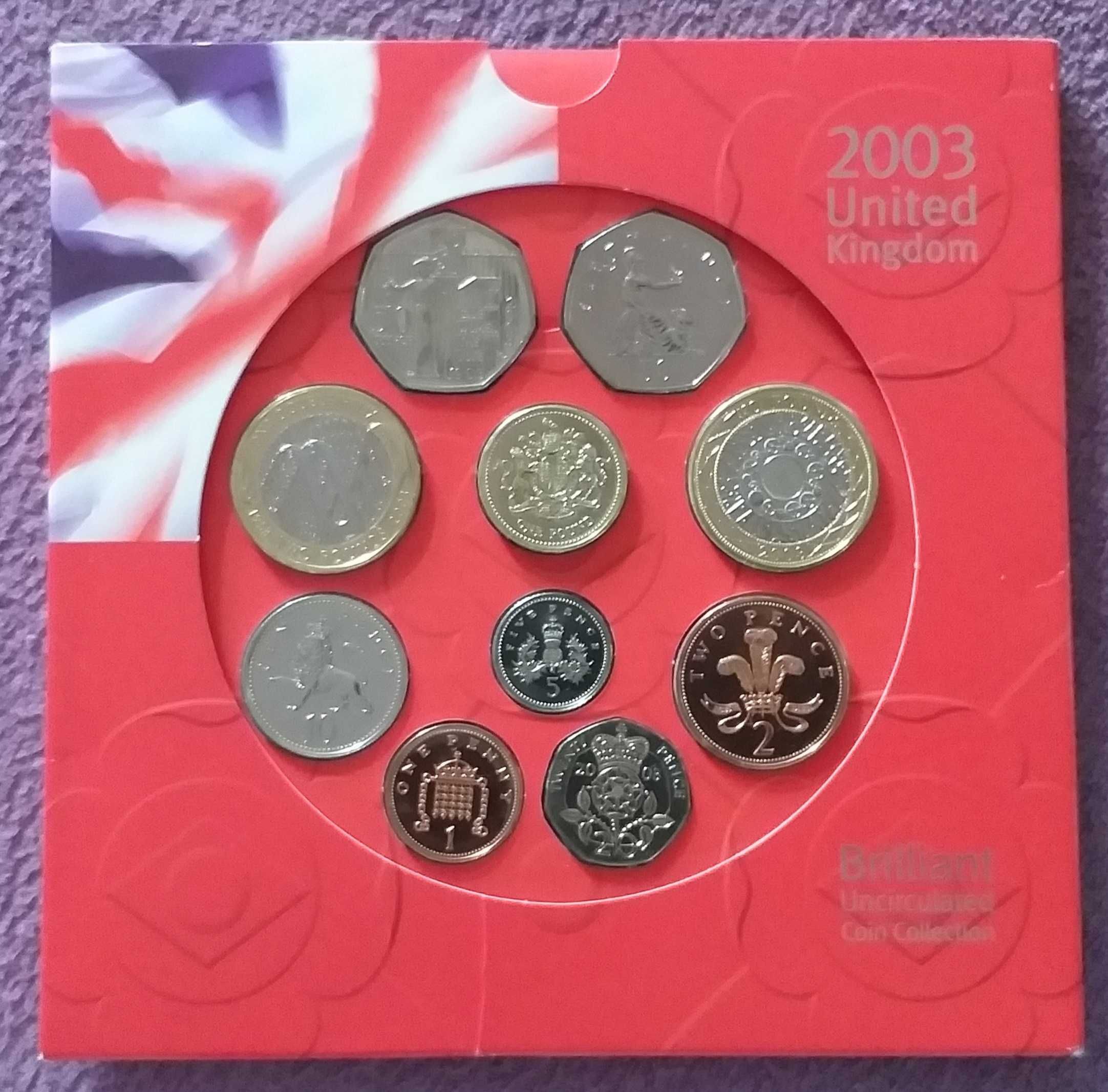 Набор монет великобритании 2003 Brilliant uncirculated coin collection