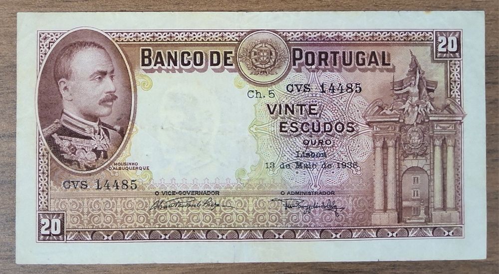 Nota 20 escudos 1938
