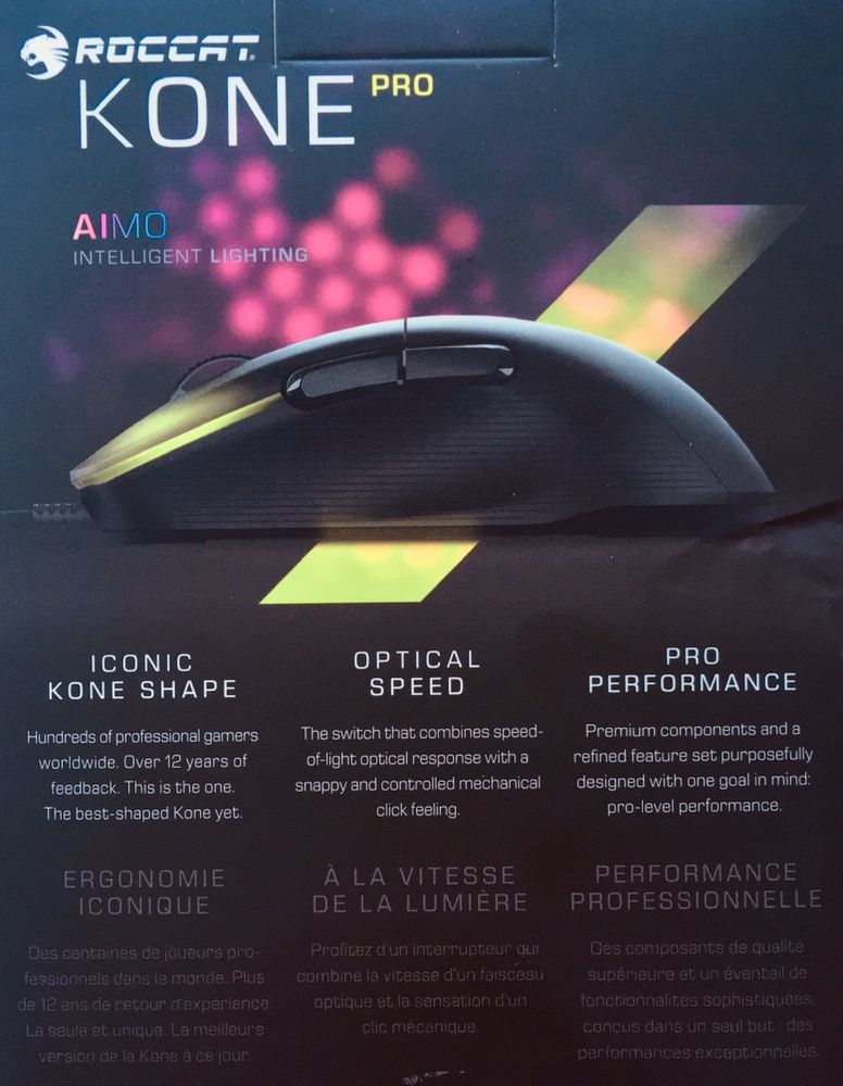 Roccat Kone Pro - топовая ультралегкая эргономичная игровая мышь